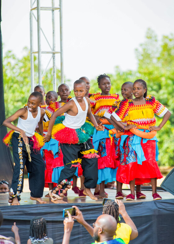 Children singing and playing music